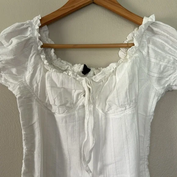 Windsor Ruffled White Minidress XS - Picture 2 of 7